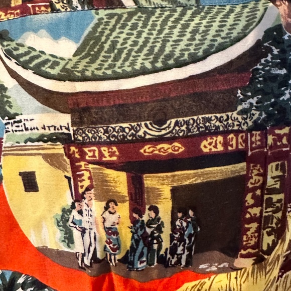 NOS Vintage 80's Reminiscence Rayon Hawaiin Aloha Shirt in Hula Print - Unisex - Picture 5 of 9